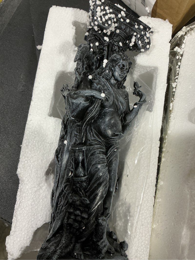 Condition photo showing Good Condition for Pacific Giftware Triple Goddess Mother Maiden Crone Pagan Worship Decorative Tea Light Candle Holder Stand 10 Inches Tall (Gray Stone) Polyresin Home Decor