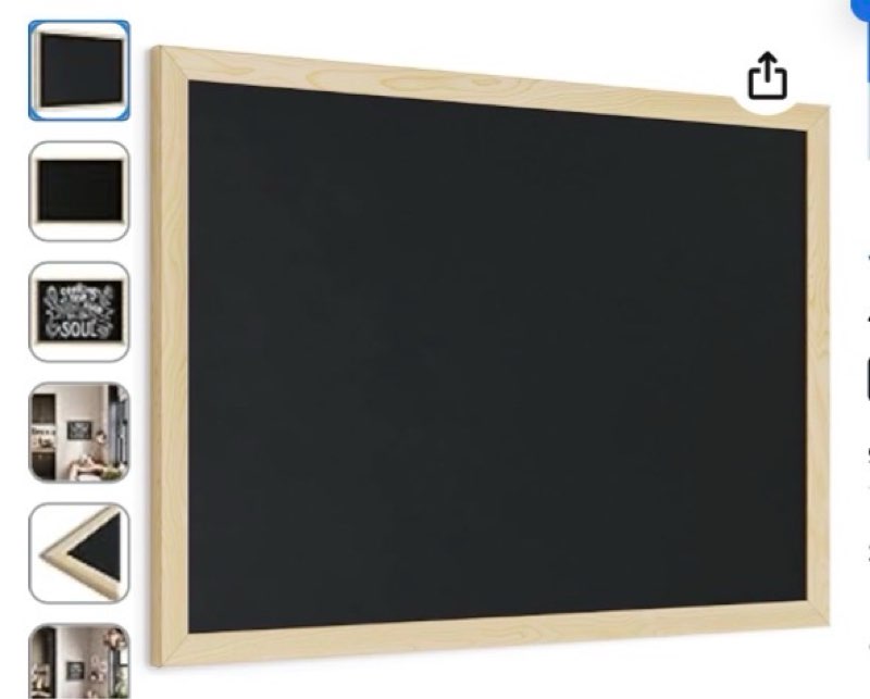 u brands chalkboard, 17 x 23 inches, birch wood frame