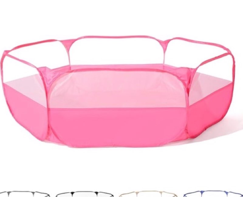 Foldable Ball Pit for Toddlers, Large Pop Up Ball Pits Kids Play Tent Crawl Playpen Ball Pool Playhouse Playpen with Storage Bag, for Boys Girls Dogs Cats Ferrets Indoor Outdoor, Bright Pink