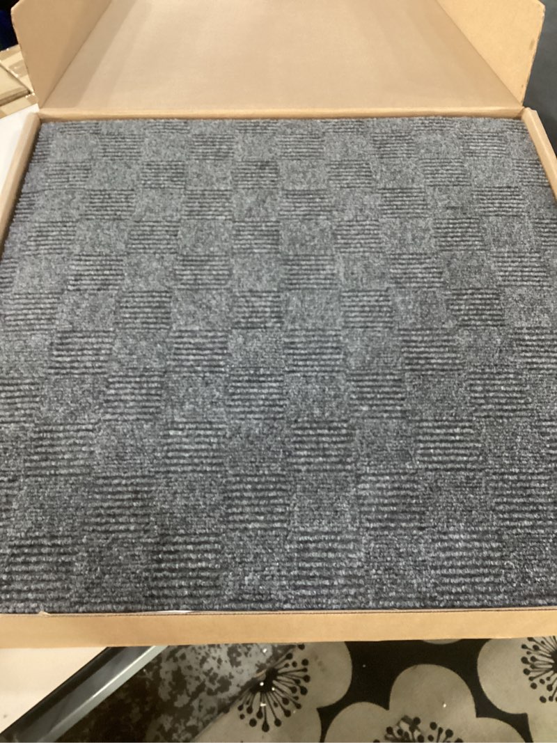 Condition photo showing New/Like New for FOSS 7CDMN6615PK Crochet,Peelnstick TilsN66 Sky Grey,PK15, 24"L x 24"W