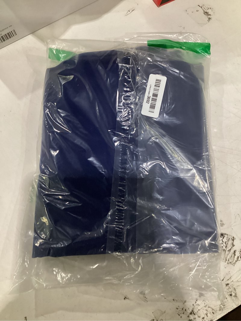 Condition photo showing As Is for bgment blackout curtains for bedroom 45 inch length - short room darkening drapes thermal insulated with rod pocket for kitchen living room bathroom window, 42 x 45 inch, 2 panels, navy blue navy blue 42"w x 45"l (pack of 2)