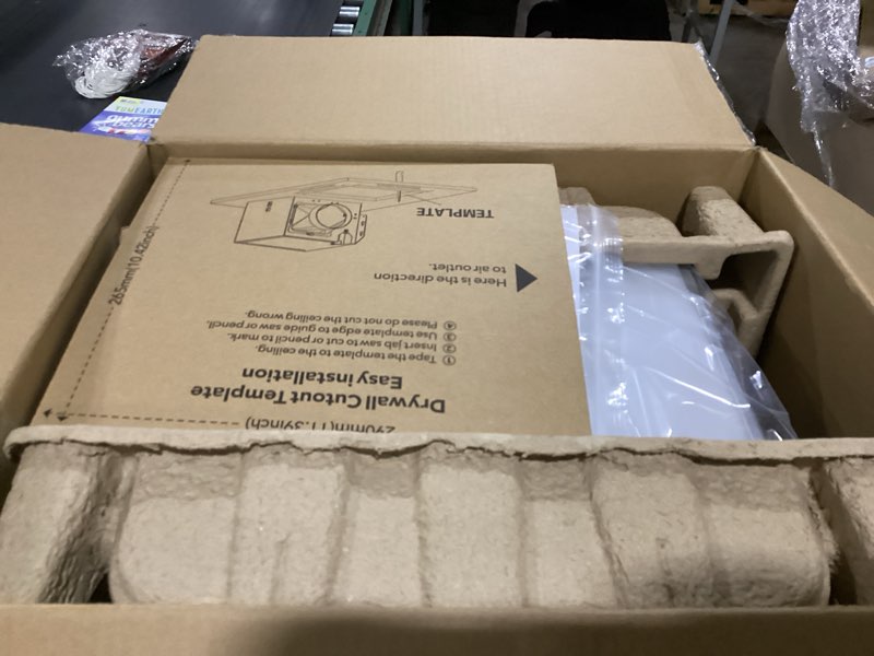 Condition photo showing As Is for Consciot Bathroom Exhaust Fan with Light, 160 CFM, 1.0 Sone Super Quiet, Bathroom Ventilation Fan with 1500Lm LED Light Warm/Neutral/Cool White Selectable & Nightlight