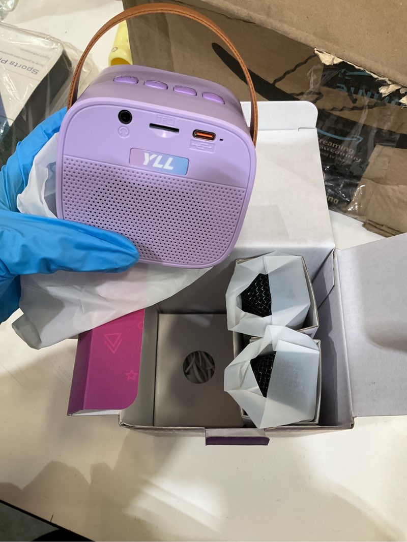 Condition photo showing Good Condition for Karaoke Machine for Kids, Portable Mini Speaker with 2 Wireless Microphones, 2026 TOP Kids Gifts for Girls Ages 3, 4, 5, 6, 7, 8, 9, 10, 12 +Years Old, 4-12th Birthday Present Toy Party (Purple)