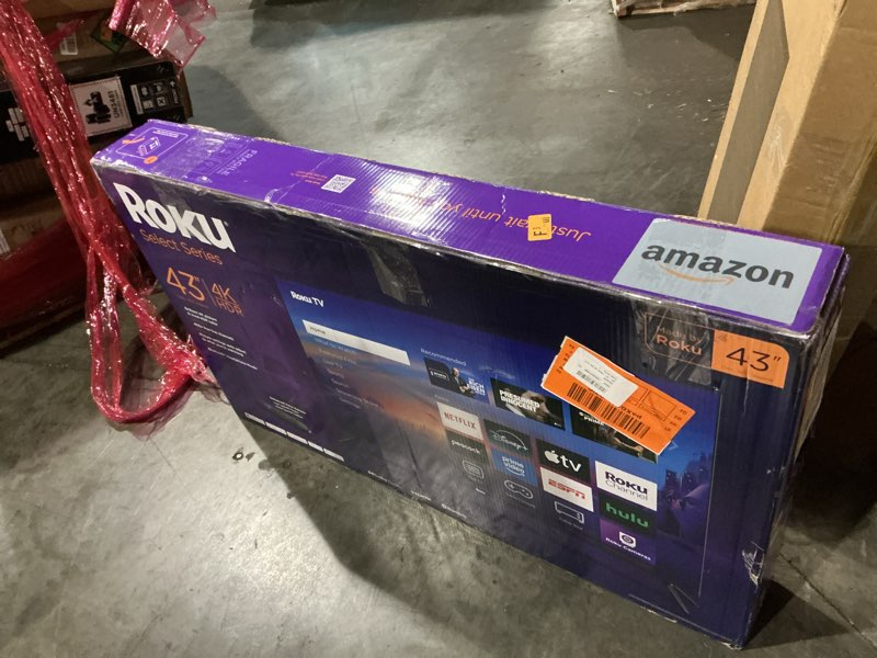 Condition photo showing As Is for Roku 43" Select Series 4K HDR Smart Roku