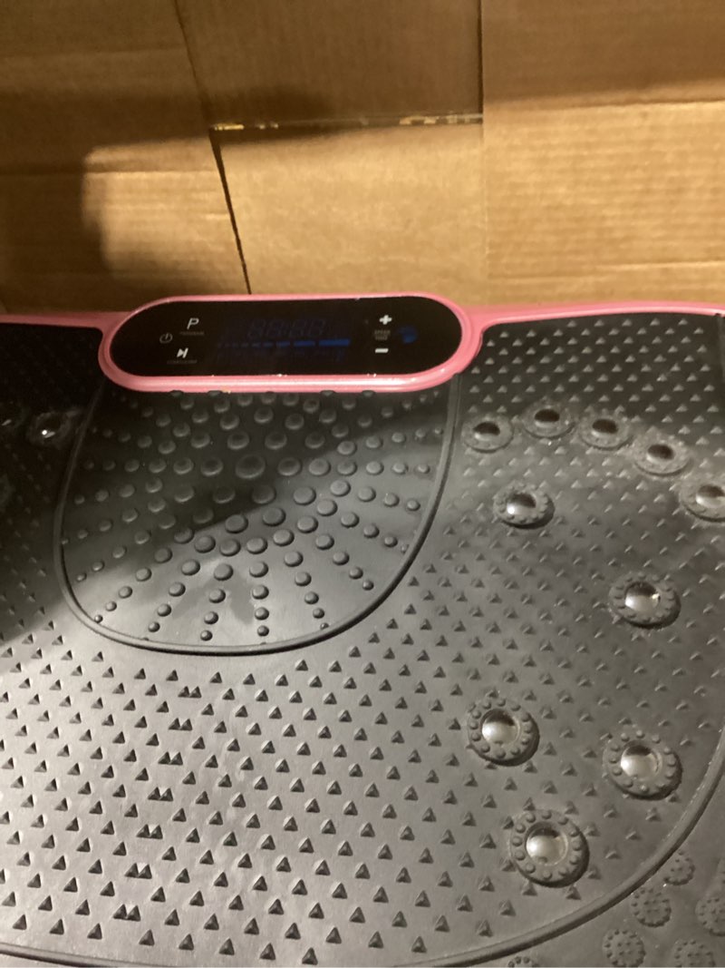 Condition photo showing Good Condition for AXV Vibration Plate Fitness Platform Exercise Machine Vibrating Shaking Full Body Shaker Workout Vibrate Stand Shake Board Sport Gym for Weight Loss Fat Burner for Women Men SLIM-PINK