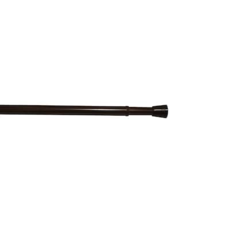 Project Source 28-in to 48-in Bronze Steel Tension Curtain Rod with Finials