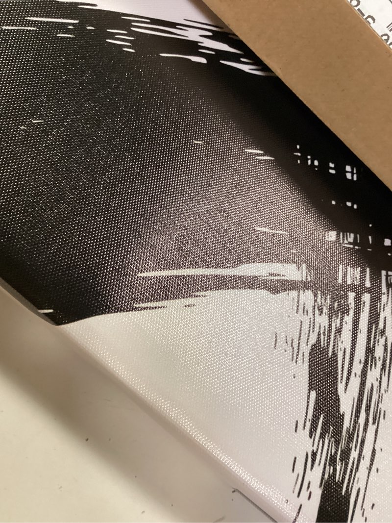 Condition photo showing Good Condition for 2Pcs Framed Abstract Black and White Canvas Wall Art Minimalist Brushstroke Line Prints Modern Home Gallery Style Painting Posters Picture Bedroom Living Room Office 16x24 Inch Ready to Hang black and white Abstract lines-1 16X24Inch