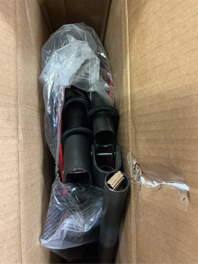 Condition photo showing As Is for 40/48" Foldable Rebounder Trampoline for Adults with Bungee, 450/550 LBS Quiet Indoor Mini Trampoline for Adults Fitness, Gym Workout, Home Exercise 48" U-Bar Red