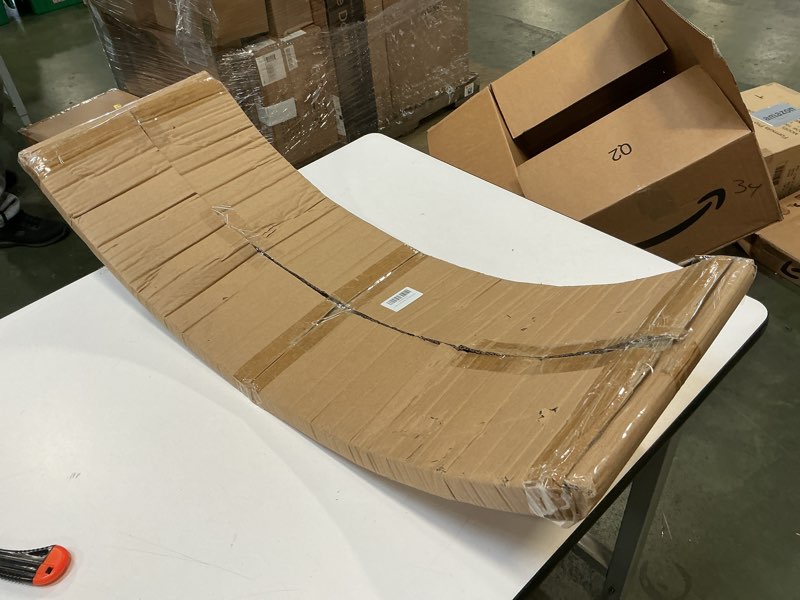 Condition photo showing New/Like New for Balance Board Kids, 35 Inch Natural Wooden Wobble Balancing Board for Open Ended Learning, Toddler R