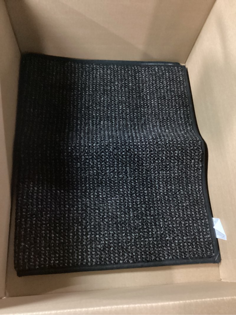 Condition photo showing New/Like New for Color&Geometry High Stretch Elastic Silk Doormat, Front Door Mat Outside Entrance, Outdoor Door Mat for Patio,Quick-Dry & Heavy-Duty, Non-Slip Rubber Doormat, 24"x36" Black Grey Black Grey 2' x 3' (Rectangular)