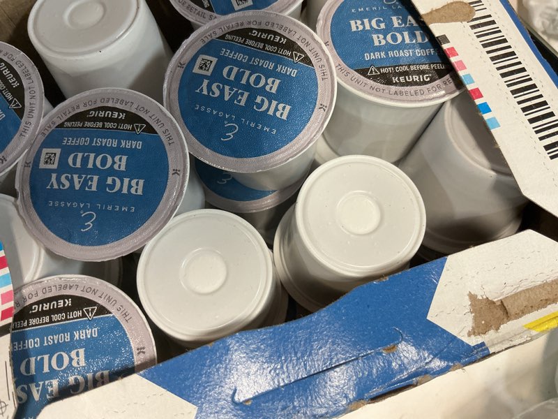 Condition photo showing New/Like New for (26/nov/2027)emeril, big easy bold coffee, single-serve keurig k-cup pods, dark roast, 48 count (2 boxes of 24 po