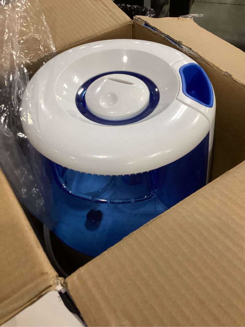 Condition photo showing As Is for vicks coolrelief cool mist humidifier small to medium room vaporizer for baby, kids, adults, 1.2 gal
