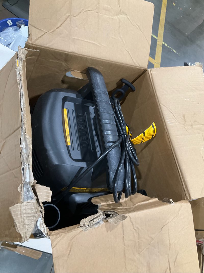 Condition photo showing As Is for dewalt wet dry shop vac 5 gallon, stealthsonic ultra quiet shop vacuum wet and dry 4 peak hp, powerful suction wet dry vacuum cleaner, portable vacuum for home, garage, workshop, jobsite, dxv05p-qt 5 gallon (1 dust bag)