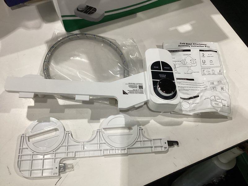 Condition photo showing New/Like New for samodra non-electric bidet attachment for toilet – self-cleaning dual nozzle (frontal & rear wash), adjustable water pressure, fits most toilets, easy installation (classic black/silver)