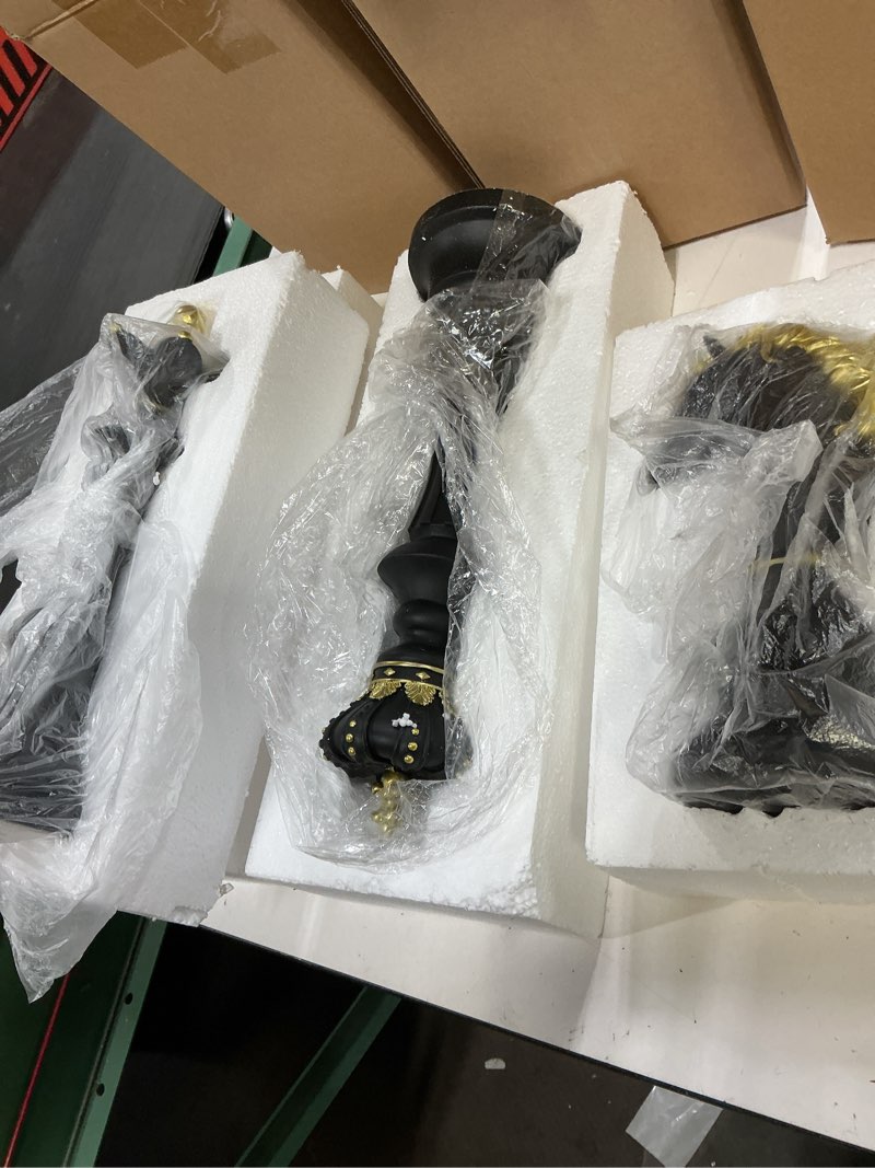 Condition photo showing Good Condition for looyar three pack chess king queen knight statue sculpture ornament collectible figurine craft furnishing for home house decoration office desk table wine cabinet arrangement gift