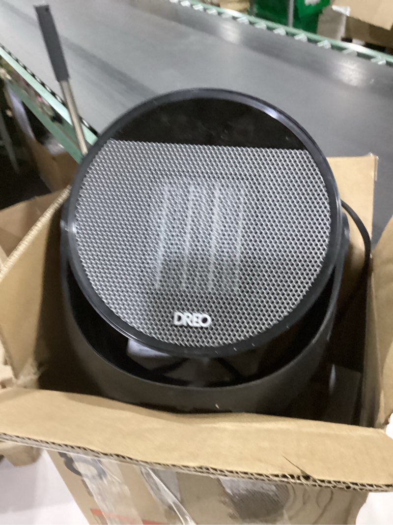Condition photo showing New/Like New for Dreo Space Heater 1500W, 60° Adjustable Tilt, 10.5ft/s Portable Electric Heaters for Indoor Use with Thermostat, 8 Safety Protections, 3 Modes, Remote, Quiet Desk Heater for Bedroom, Office, Black