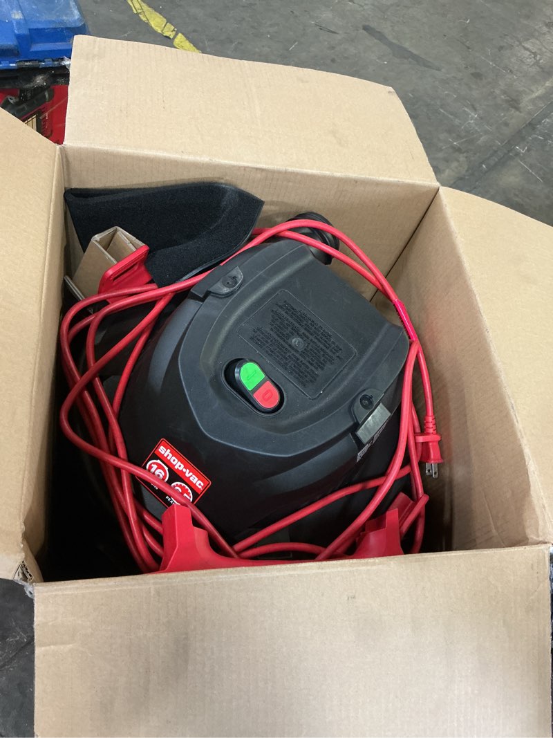 Condition photo showing As Is for Shop-Vac 16-Gallon 6.5 HP Corded Wet/Dry Shop Vacuum