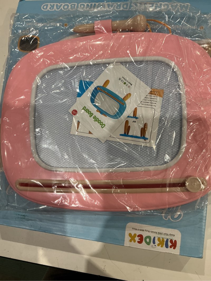 Condition photo showing Good Condition for kikidex magnetic drawing board, toddler girl toys for 1-2 year old, doodle board pad learning and educational toys for 1 2 3 year old baby kids birthday gift(soft pink)