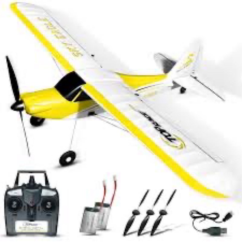 (INCOMPLETE ONLY CONTROL)Top Race RC Plane - Remote Control Airplane for Adults and Kids - 4 Channel Stunt Flying, 20\" Wing Span, 6-Axis Gyro Stabilizer