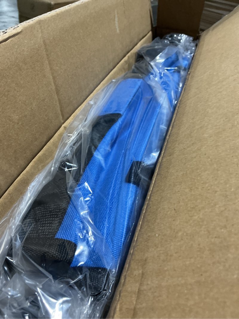 Condition photo showing Good Condition for let's camp folding stadium seat bleacher chair with cup holder, mesh bag and hide hooks, portable stadium chair with back and cushion blue