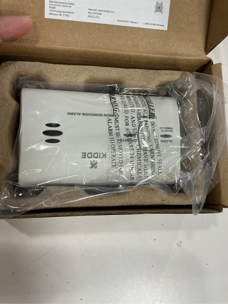 Condition photo showing Good Condition for Kidde Carbon Monoxide Detector, Battery Powered CO Alarm with LEDs, Test-Reset Button, Low Battery Indicator, Portable Frustration Free Packaging
