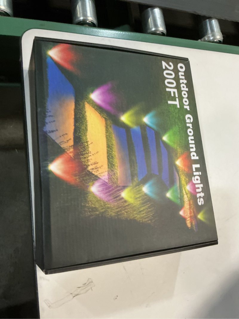 Condition photo showing New/Like New for RGB Outdoor Ground Lights, 200Ft Color Changing Pathway Lights with Remote & App Control, Waterproof Walkway Lighting, Wired for Garden Yard Lawn Patio Best for Holiday Party