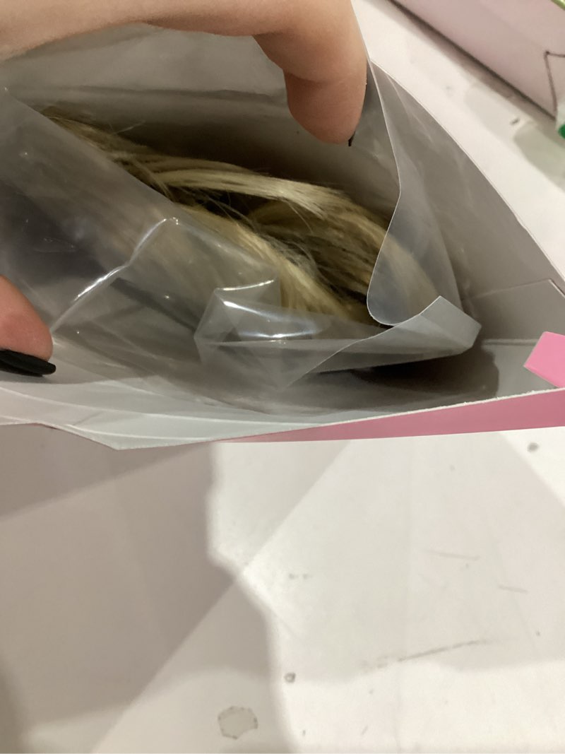 Condition photo showing New/Like New for CJL HAIR Large Messy Bun Hair Piece Wavy Curly Scrunchies Synthetic Chignon Ponytail Hair Extensions Thick Updo Hairpieces for Women Dirty Blonde