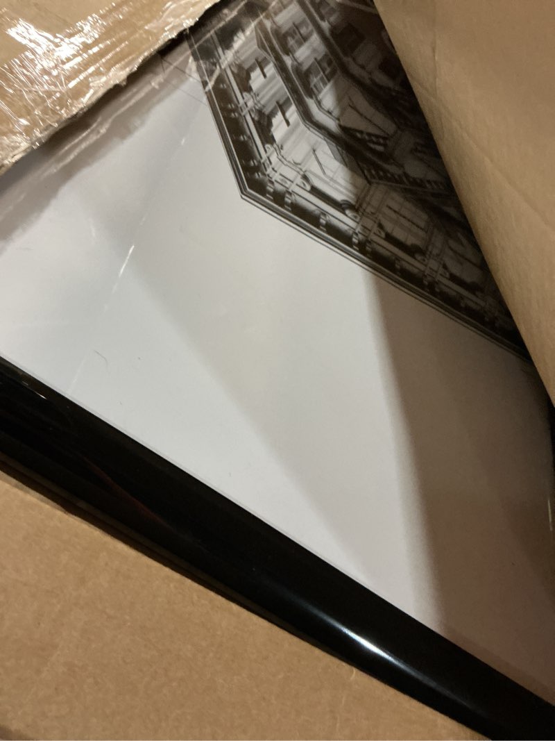 Condition photo showing Good Condition for mcs trendsetter 24x30 poster frame black high-gloss, vertical & horizontal wall hanging large picture frame for photos, posters & art prints (1-pack) 1-pack 24x30