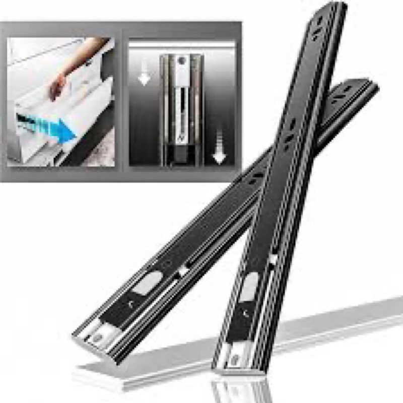 100 lb Push-to-Open Full Extension Side Mount Drawer Slides for Kitchen, Bathroom & Cabinets 10 pairs 