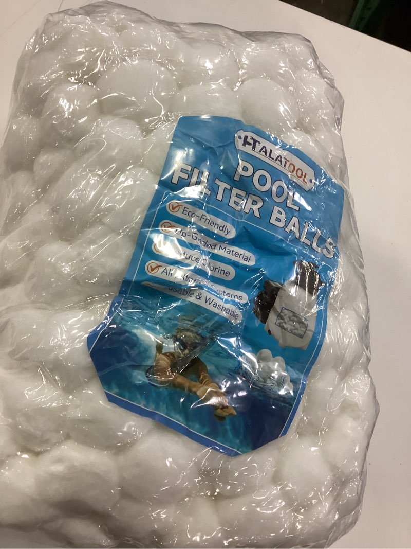 Condition photo showing New/Like New for halatool 4.8 lbs pool filter balls for sand filters- replace 170 lbs pool filter sand, reusable high-efficiency filtration media, innovative swimming materials suitable for aquarium tank 4.8 pounds