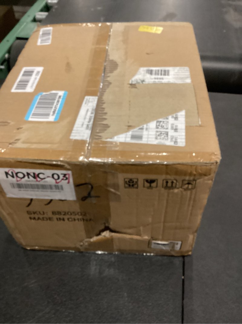 Condition photo showing Good Condition for Clear Acrylic End Table,Side Table,Brushed Silver Metal,Round,for Office, Living Room and Bedroom,Easy Assembly,12x12 inch?21.3 inch high Brushed Silver + Clear