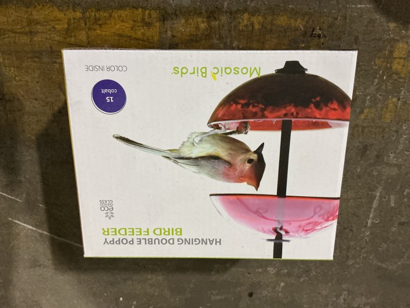 Condition photo showing New/Like New for M385-200 Double Hanging Poppy Feeder, Bluebird Blue (Cobalt Blue)