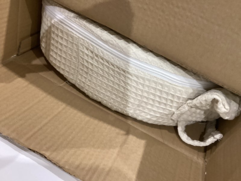 Condition photo showing Good Condition for my brest friend super deluxe nursing pillow-enhanced comfort & ergonomic breastfeeding pillow for ultimate support for mom & baby-adjustable and with handy side pocket,100%woven cotton oatmeal waffle oatmeal waffle super deluxe