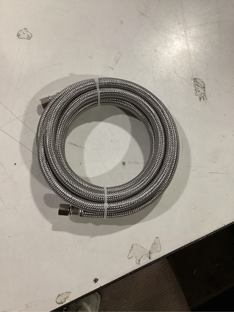 Condition photo showing As Is for EASTMAN 10-ft 1/4 -in Compression Inlet x 1/4 -in Compression Outlet Stainless steel Ice maker