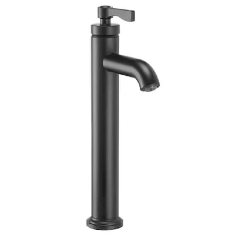 allen + roth townley matte black vessel 1-handle watersense high-arc residential handle