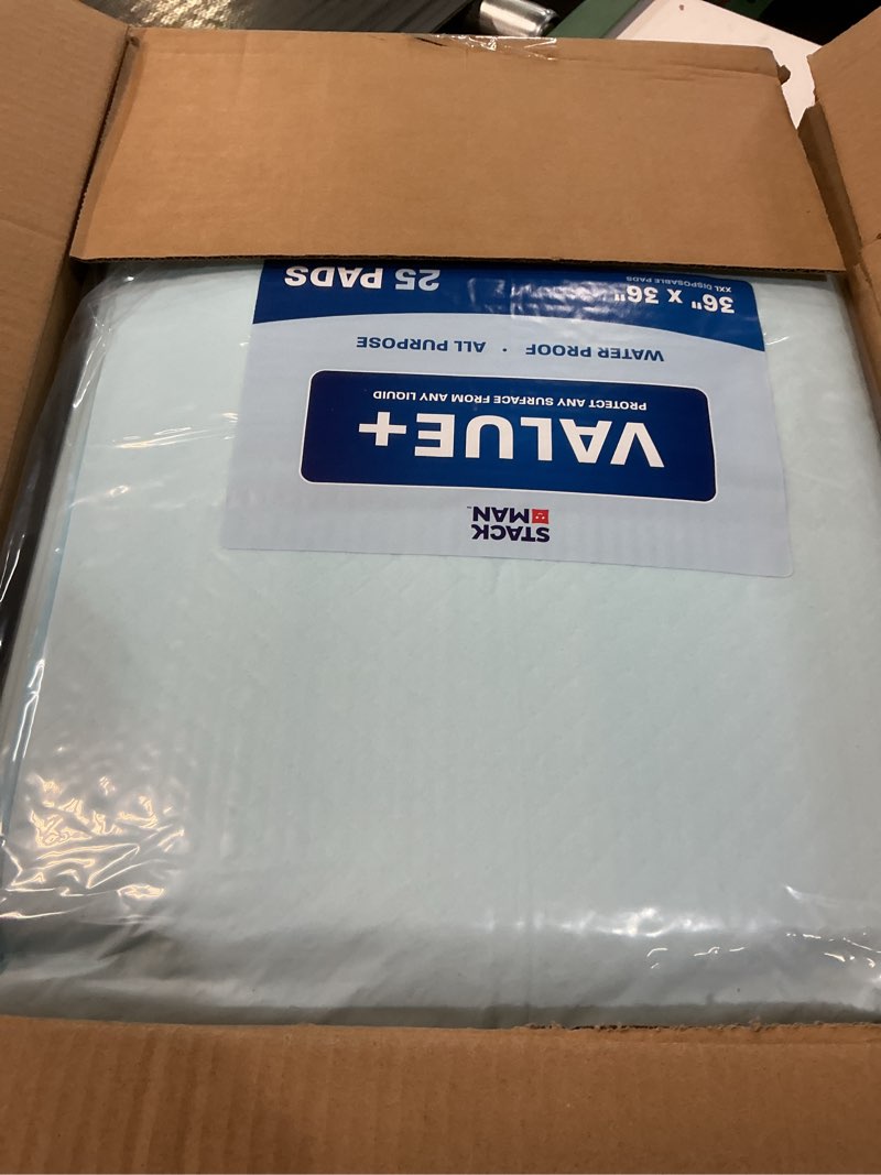Condition photo showing Good Condition for chucks pads disposable 36 x 36 underpads [50-pack] incontinence chux pads absorbent fluff protective bed pads - extra large pee pads for kids, adults & elderly | leak proof puppy pads, 36x36 36" x 36"
