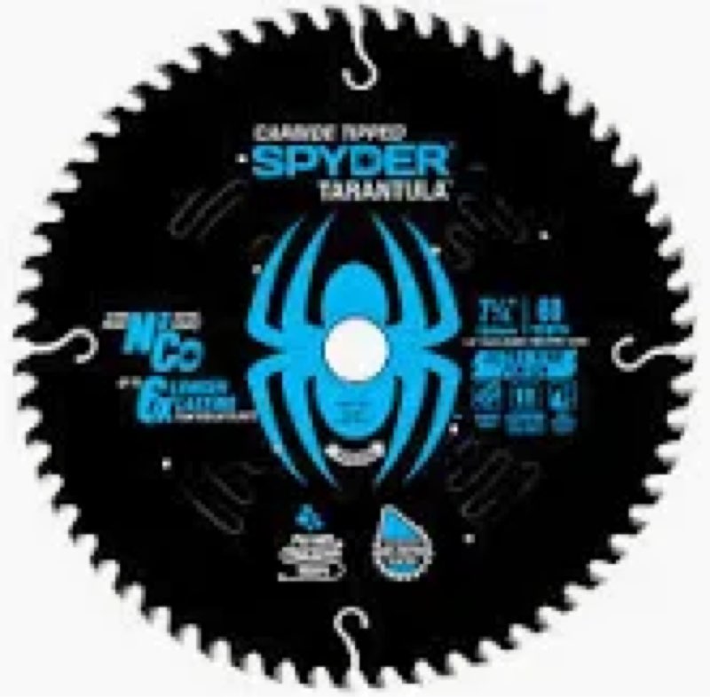 spyder 7-1/4-in 60 -tooth fine finish tungsten carbide-tipped steel circular saw blad