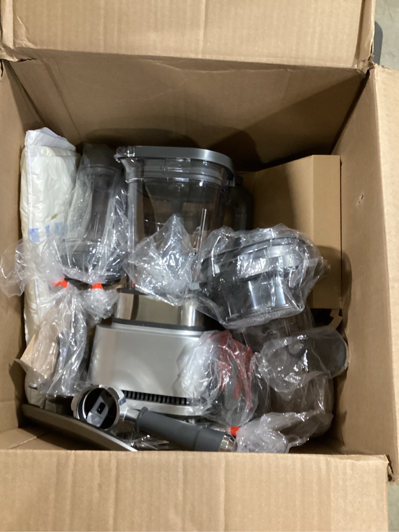 Condition photo showing As Is for Ninja Blender & Food Processor Combo, Foodi Power Blender System for Smoothies, Bowls, Spreads & Shakes, 6 Functions, 72-oz Pitcher, To-Go Cups, Silver, SS401 1600 Peak Watts