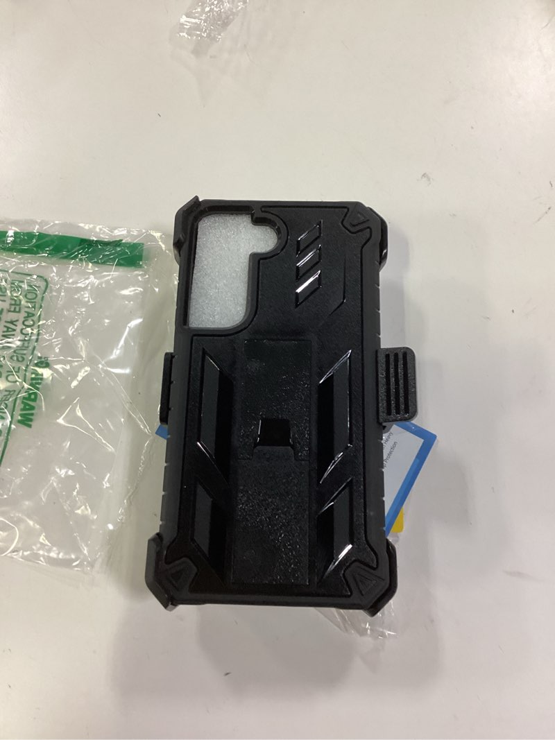 Condition photo showing Good Condition for for Samsung Galaxy S22 Protective Case: Military Grade Protection Rugged Anti-Drop Case with Belt-Clip Holster & Kickstand - Full Shockproof Sturdy Durable Bumper Textured Cell Phone Cover (Black)