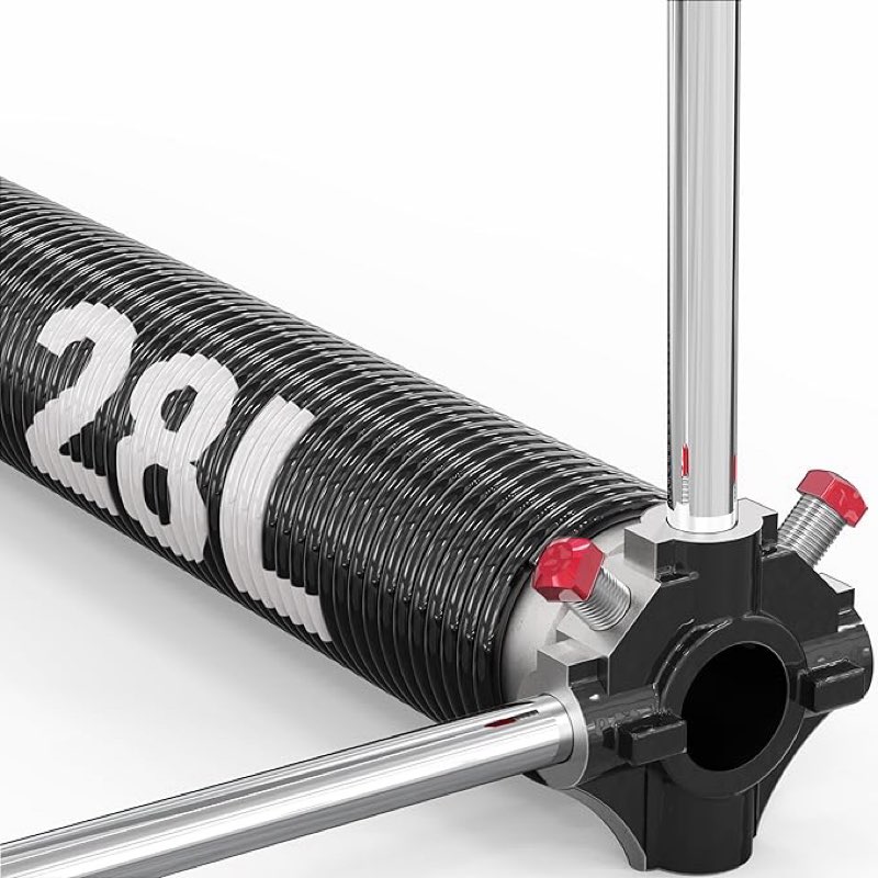 Blesseras Left Hand Wound Garage Door Torsion Spring with Non-Slip Winding Bars, 0.250X2''X34'', Lef