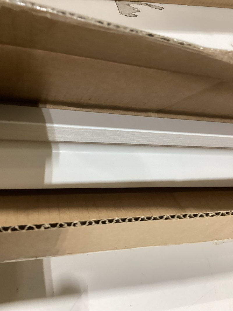 Condition photo showing New/Like New for LazBlinds Cordless Cellular Shades, No Tools No Drill Blackout Honeycomb Shades Pleated Blinds for Windows, 35'' W x 36'' H, Silver White Blackout-silver White 35'' W x 36'' H