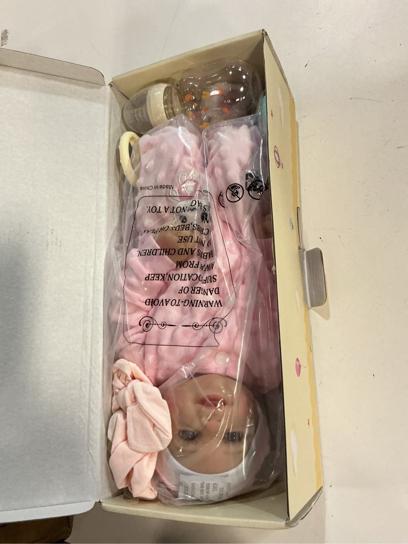 Condition photo showing New/Like New for BABESIDE Reborn Baby Dolls Sunny - 17Inch Cute Soft Vinyl Realistic Baby Doll Poseable Smiling Real Life Baby Dolls with Complete Accessories for 3+ Years Old Gifts Pink