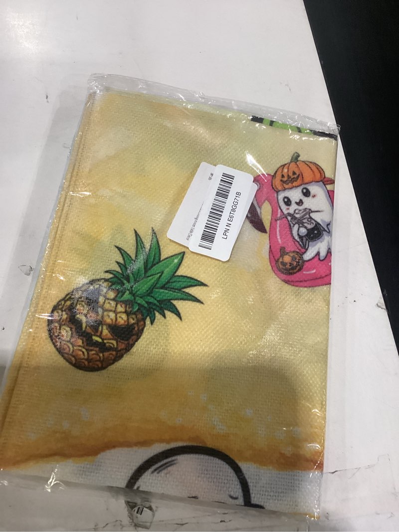Condition photo showing Good Condition for summerween decorations table runner tropical gothic halloween in summer spooky ghost beach party home kitchen dining room table decor
