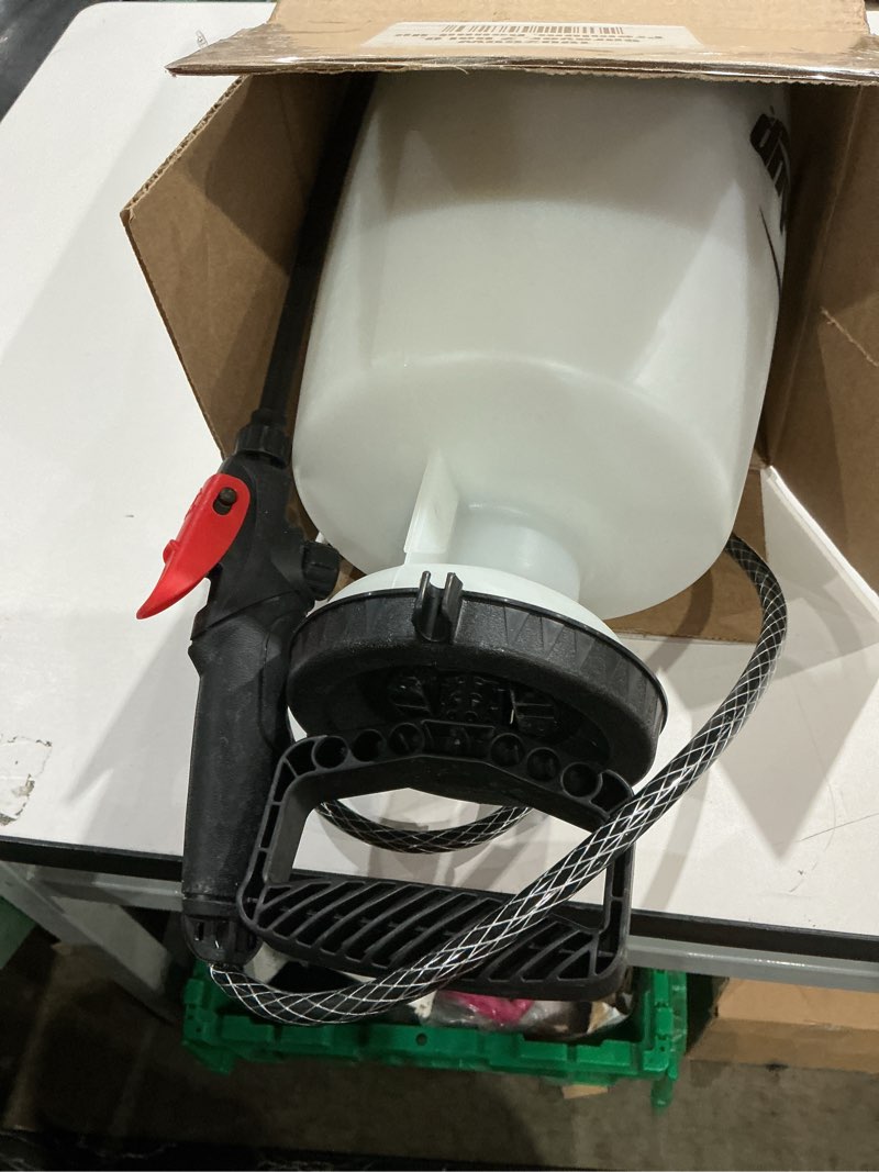 Condition photo showing As Is for roundup 190260 2-gallon lawn and garden sprayer for controlling insects and weeds or cleaning decks and siding 2 gallon sprayer