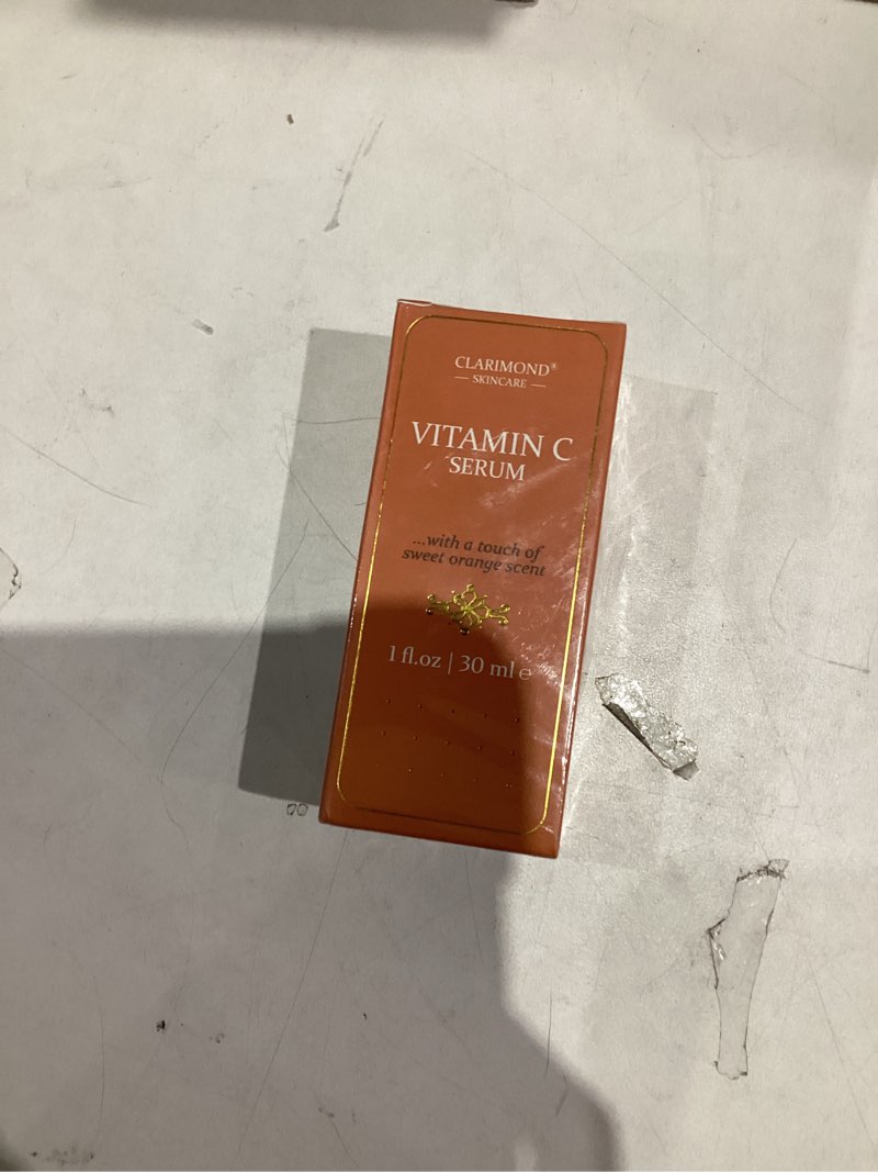 Condition photo showing New/Like New for Clarimond 10% Vitamin C Serum for Face Brightening – Fermented Nano Serum w/Niacinamide & Glycerin – Target Dark Spots, Even Tone, Skin Barrier Support, Lightweight, Fast Absorbing 1.35 fl oz
