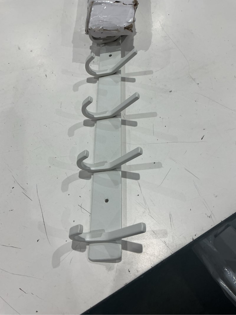 Condition photo showing Good Condition for webi coat rack wall mounted,8 hooks,24" long,coat hooks wall mount,wall coat hanger,hook rack,jacket hooks for hanging coats,hats,clothes,white 1 8 hooks