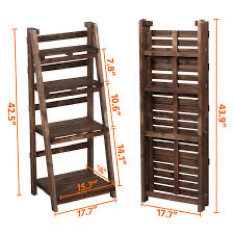 Barett 4 Tier Foldable Wooden Flower Stand