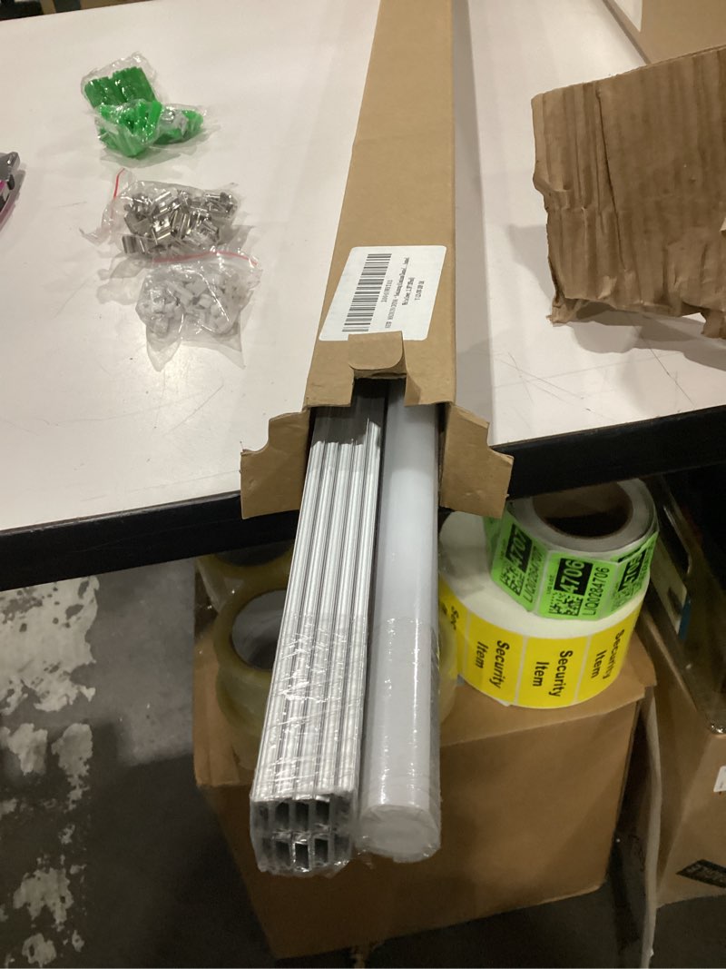 Condition photo showing As Is for aluminum channel 3.3ft/1meter for 12.5mm wide strip, bendable led strip light channel wall indirect lighting recessed aluminum led for wall drywall (silver channel white cover, 3.3ft 20pack) silver aluminum + white cover 3.3ft/20p/#123