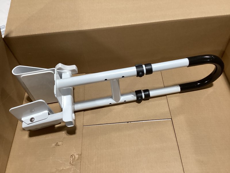 Condition photo showing As Is for Adjustable Bathtub Grab Bar for Seniors and Fall Risk Patients - Safety Handle Rail for Fall Prevention - Universal Clamp On Bar