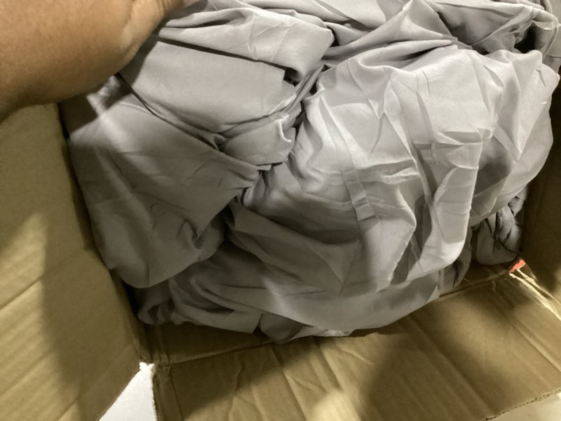 Condition photo showing As Is for bedsure queen comforter set grey - bed in a bag queen size bedding 7 pieces, gentlesoft™ pintuck bed set gift for family, pinch pleat all season comforter with sheets, pillowcases & shams queen 01 - grey